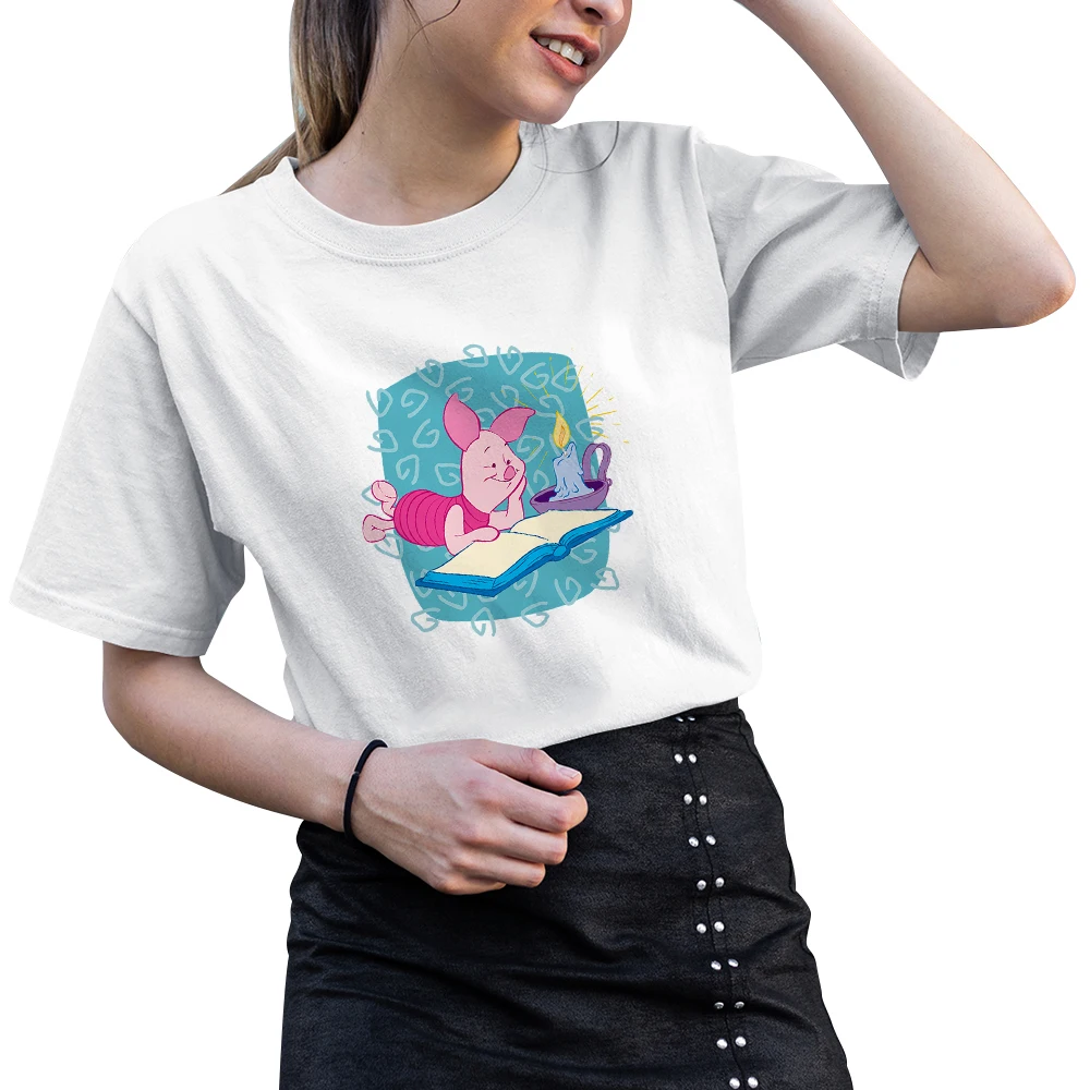 

Футболка женская Свободная с коротким рукавом и принтом «пяточки»