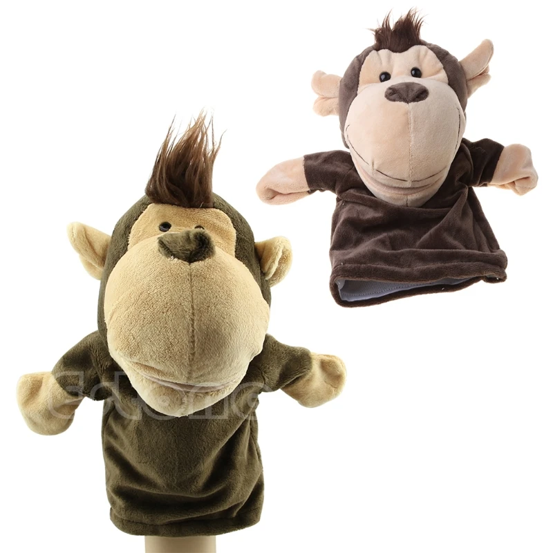 

P15C Cute Children Kid Plush Velour Animal Hand Puppet Chic Designs Learning Aid Toys