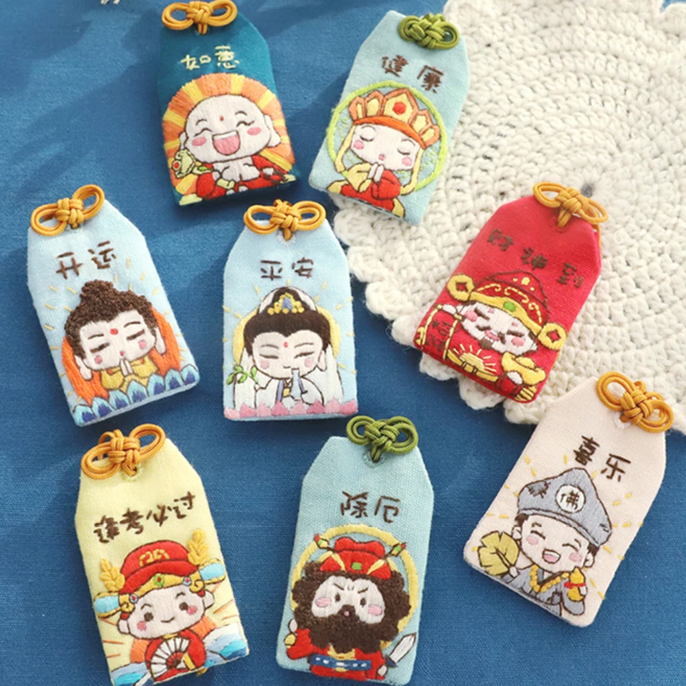 Chinese Best Wishes DIY Embroidery Amulet Handcraft Needlework Cross Stitch Kit Cotton Cartoon Talisman Gifts For Family Friends | Дом и сад