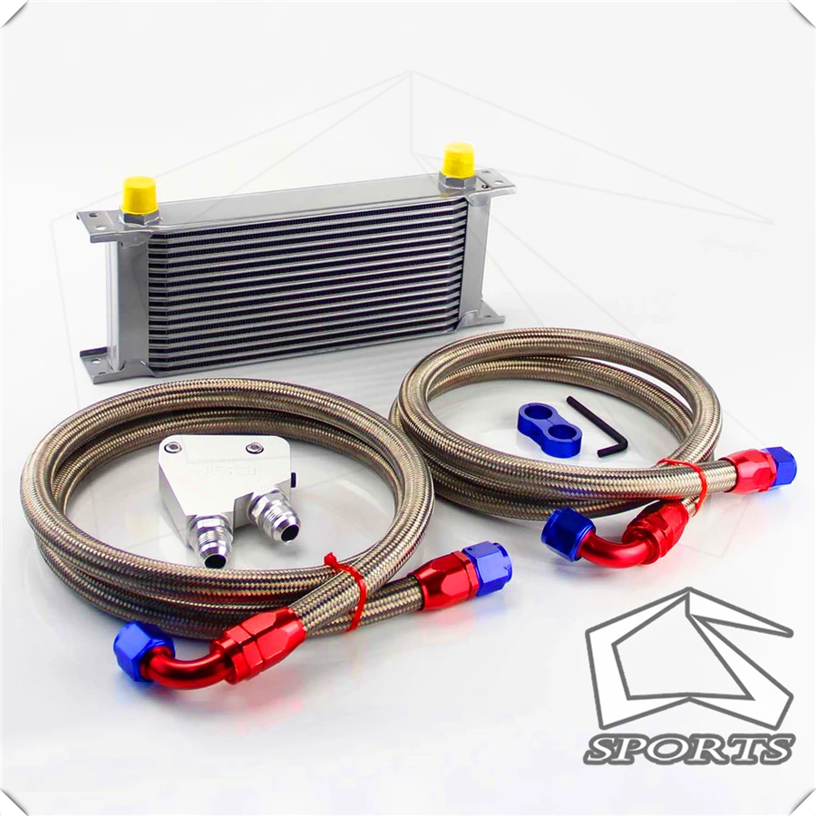 16-рядный комплект масляного охладителя двигателя + сэндвич-пластина для