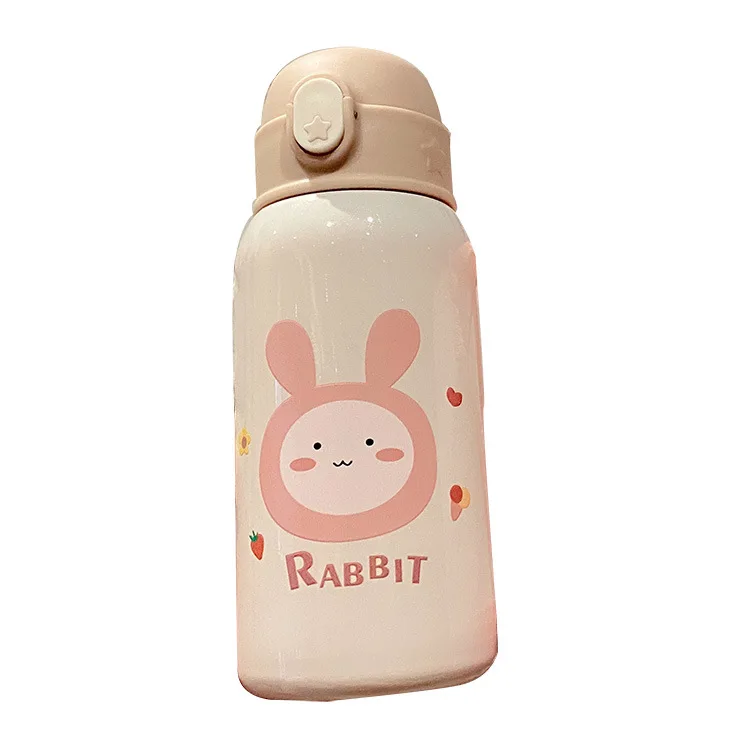

Stainless steel double vacuum vacuum cup for children, anti spray, anti heat cloth sleeve, straw, student cup.