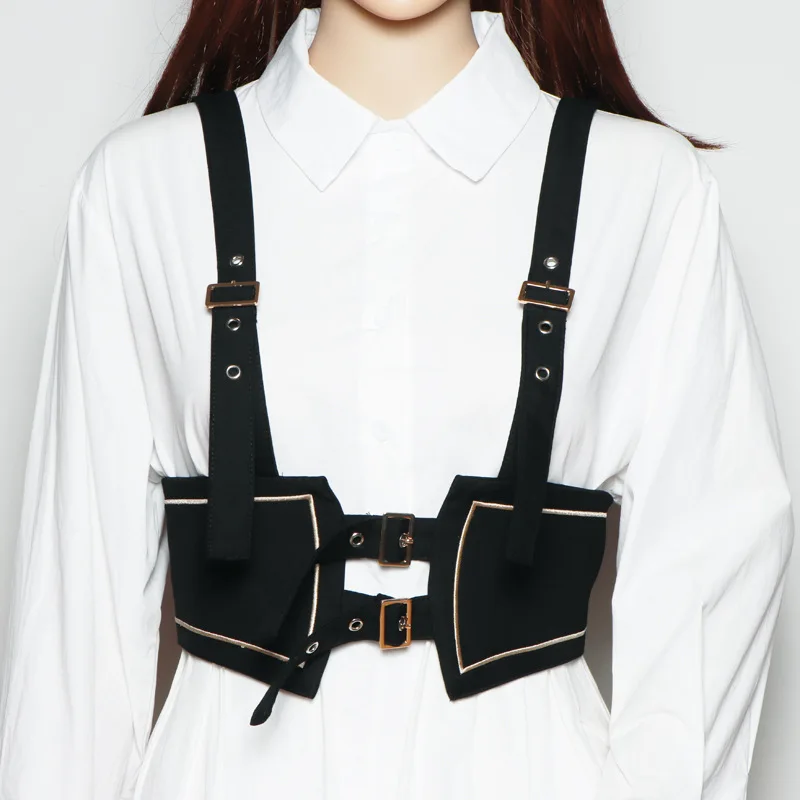 

New Fashion Fabric Hit Color Vest Cummerbunds Women Dress Corsets Waistband Belts female Accessories Tide All-match