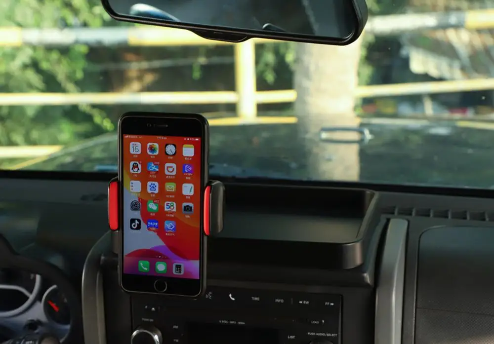 car bracket center console gps navigation for jeep wrangler jk 2007 2008 2009 2010 car phone holder interior accessories black free global shipping