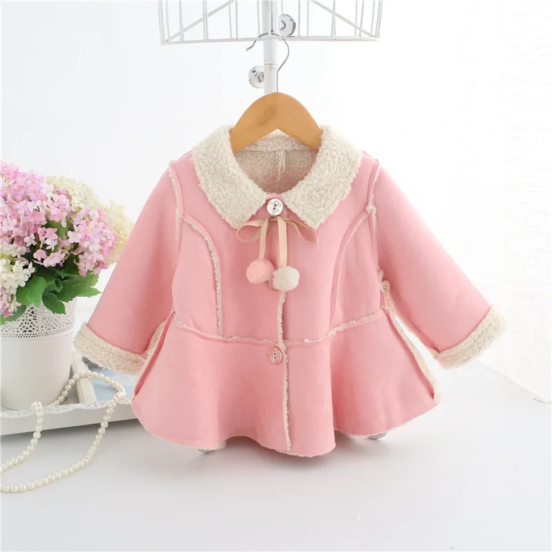 

Kids Clothes Winter New Style Brand Designer Coat Thickeen Velvet Children Jacket Girls Outwear 0-2Y