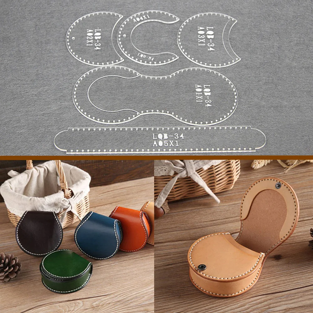 Прозрачный кошелек из кожи акриловый сумка шаблон трафарета набор инструментов