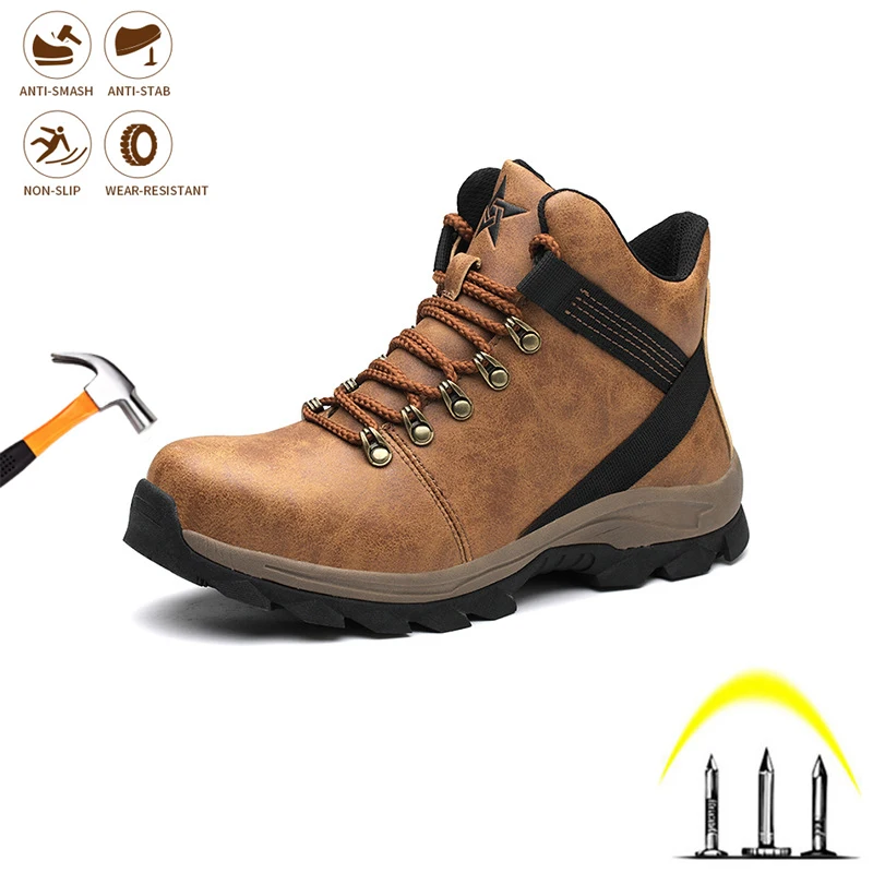 

Safety Shoes Men Women Steel Toe Indestructible High-Top labor Boot Anti-smashing and wear-resistant Stab-resistant Protect Shoe