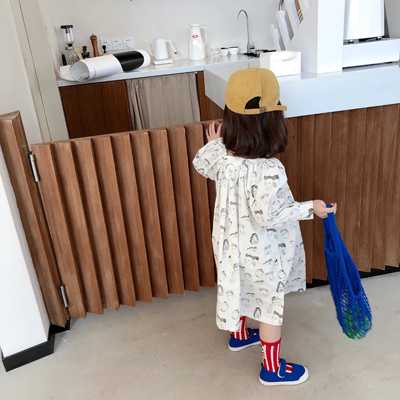 

Keelorn Girls Princess Dresses 2021 Fashion Spring Kids Cartoon Print Party Costumes Casual Children Turn-down Collar Clothing