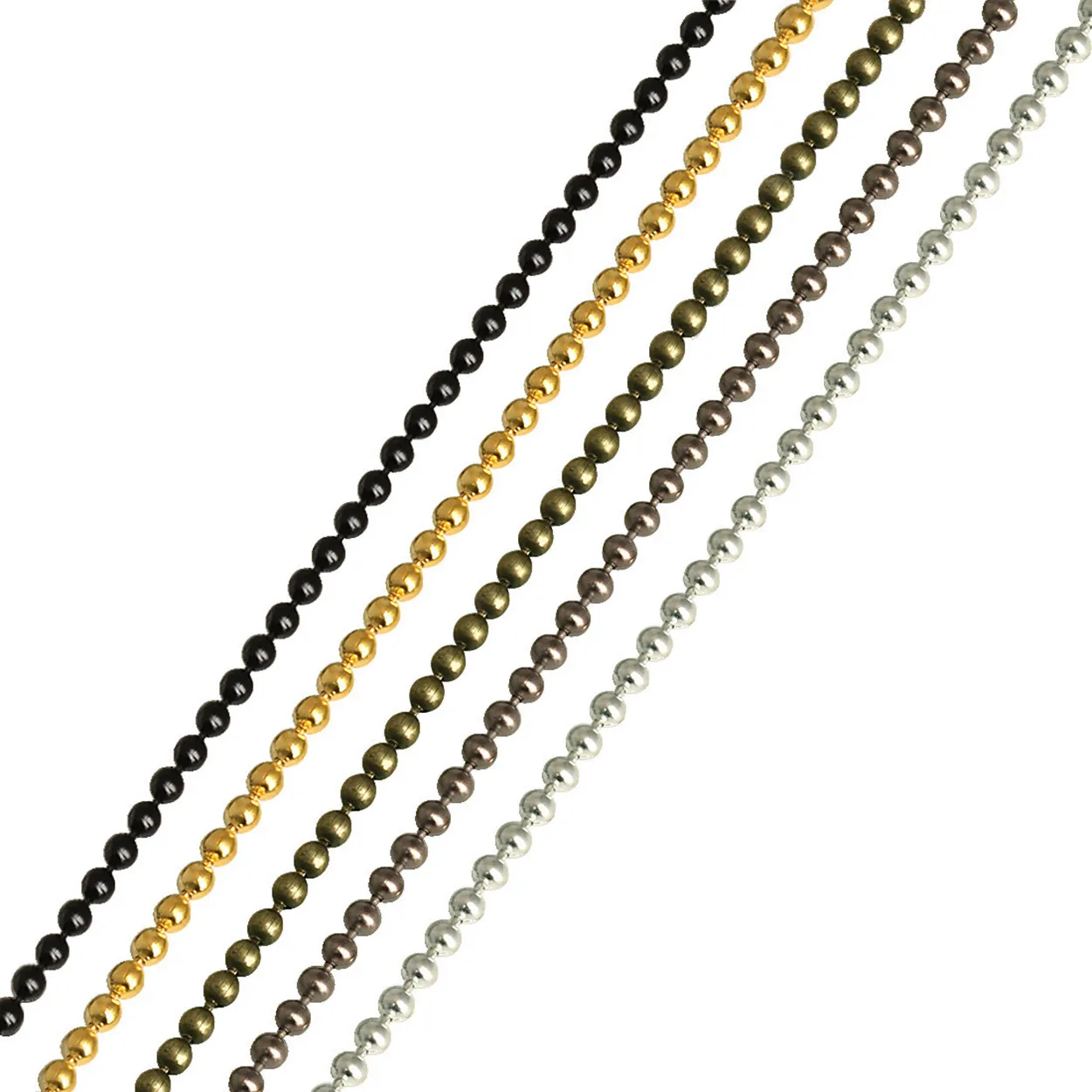 

10Meters 1.5mm/2mm/2.4mm Gold Color Silver Color Iron Metal Ball Bead Chain For Jewelry Making DIY Crafts Findings Supplies