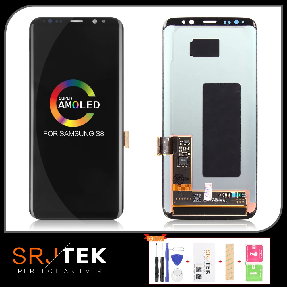 Гарантия AMOLED дисплей для SAMSUNG Galaxy S8 экран Замена LCD сенсорный дигитайзер сборка