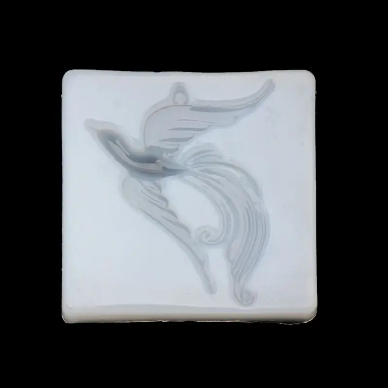 Форма для изготовления украшений Beauty Bird Phoenix Pendant из силикона для ручных работ в стиле DIY с использованием сухих цветов и смолы.