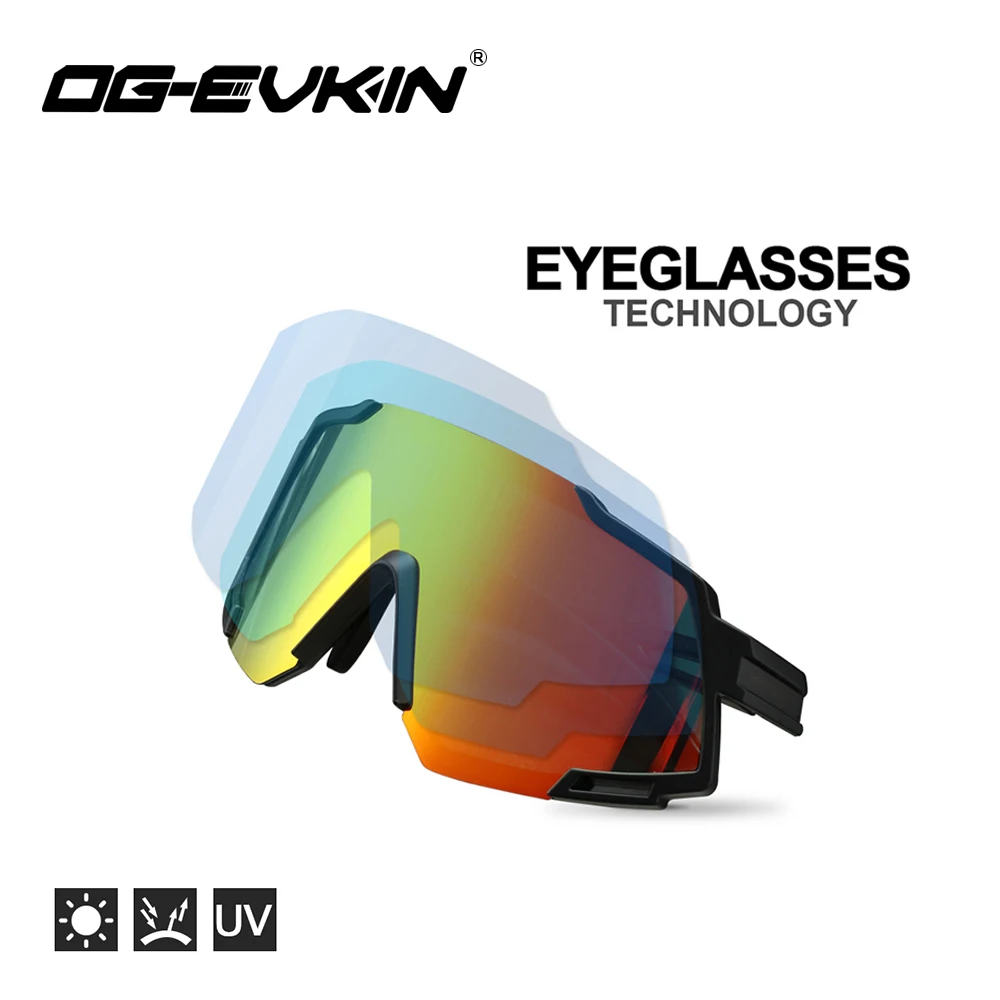 OG-EVKIN CG-002 Cycling Glasses Road Bike Cycling Eyewear Sunglasses MTB Mountain Bicycle Sports Men Women for Running Riding