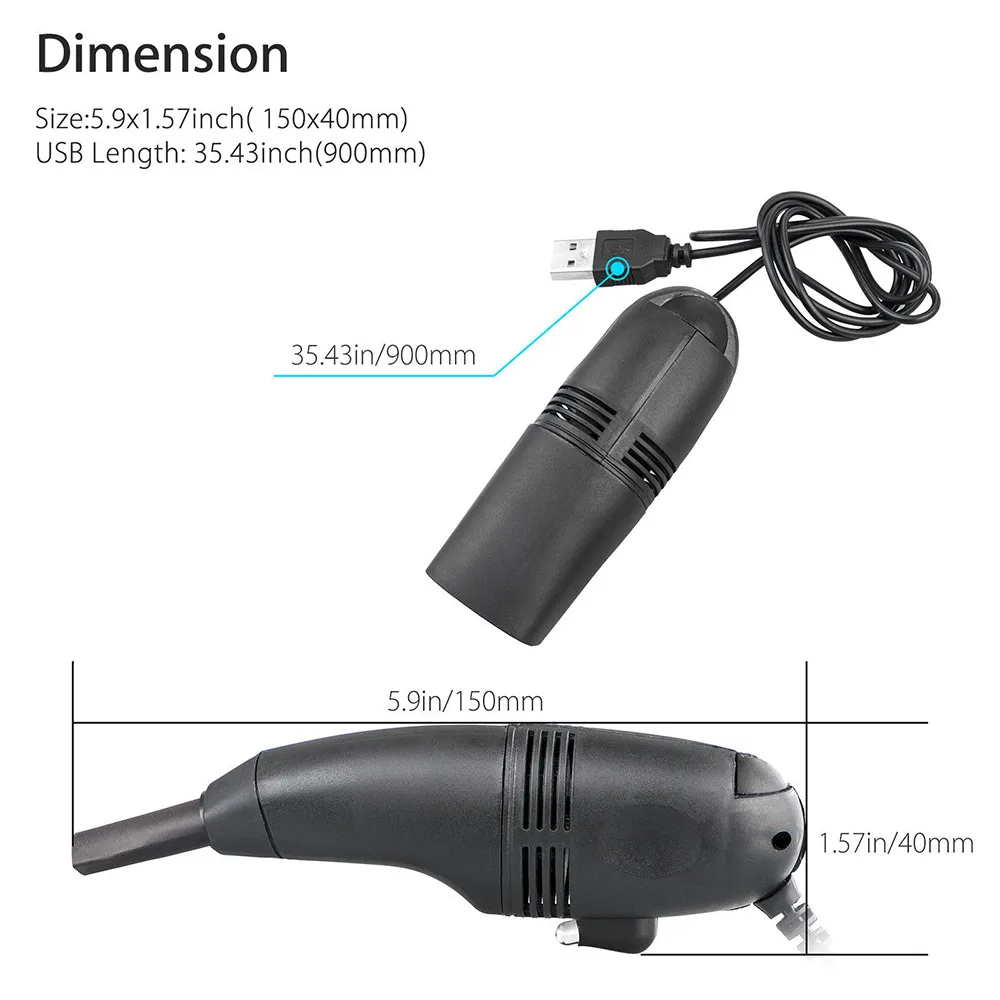 Модный Мини компьютер Вакуумный USB пылесос для клавиатуры ПК щетка для ноутбука набор для очистки пыли для ноутбука настольные компьютерные клавиатуры
