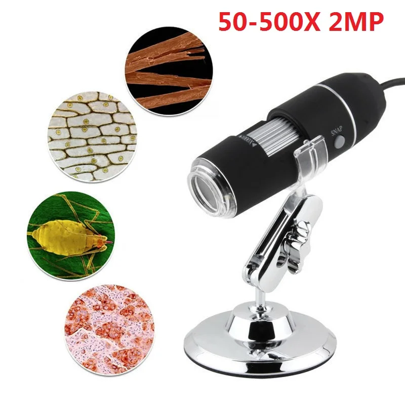 500X 8LED 0 3 MP цифровой микроскоп ручной эндоскоп инспекция фотографий компьютеры