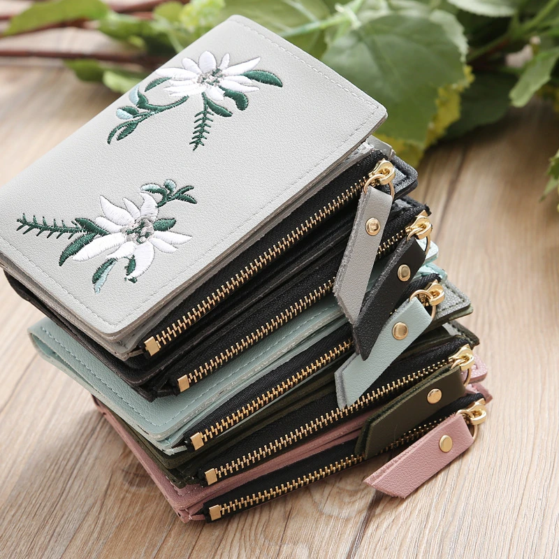 

Women Short Small Money Purse Wallet Ladies PU Leather Folding Coin Card Holder