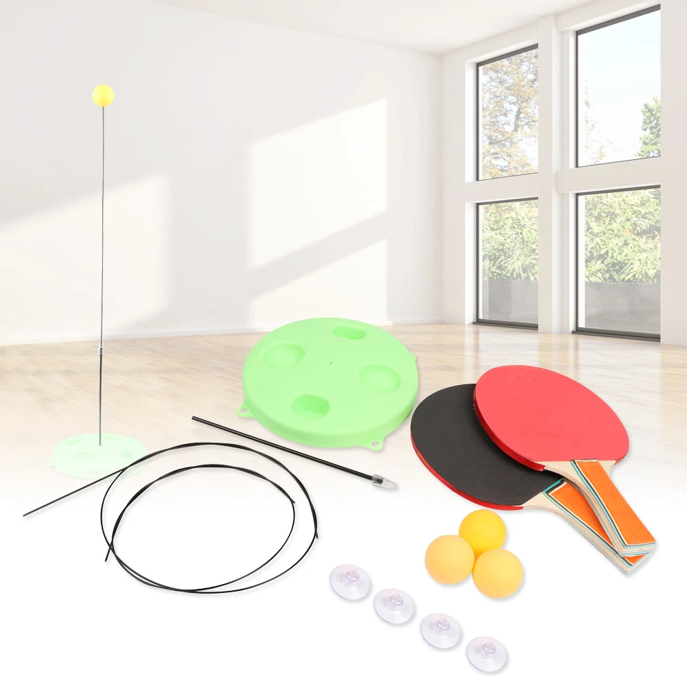 Portable Table Tennis Trainer Training Machine Elasticity Kid Adult Ping Pong Rebound Practice Self-Training Artifact | Спорт и