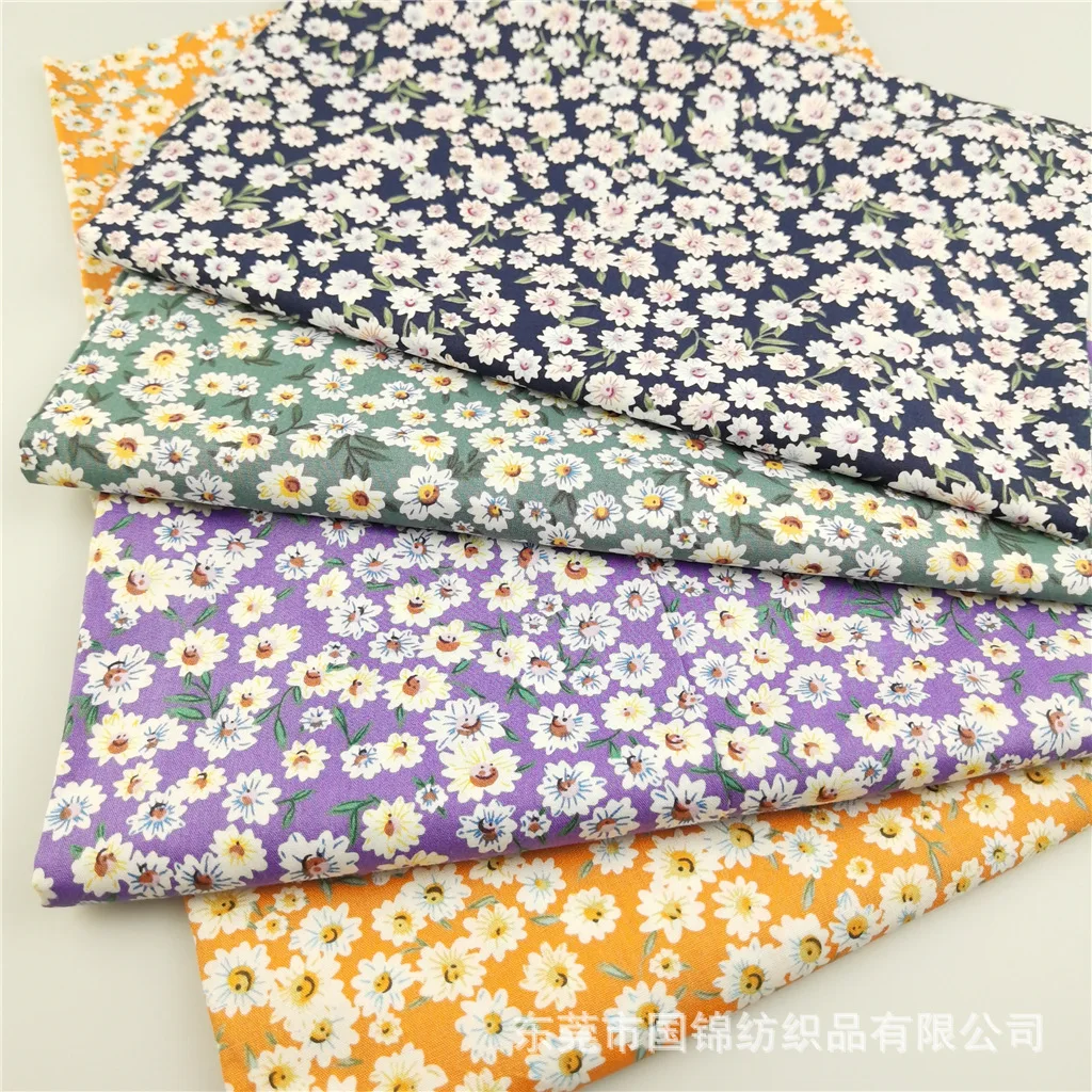 

145x50cm Summer Fashion Cotton Poplin Printed Sewing Fabric, Making Women's Wear Girl's Dress Cloth