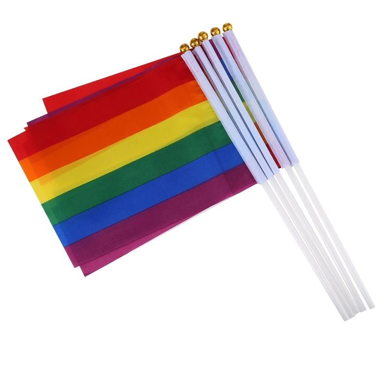Лидер продаж 20 пакет гей-Прайд Радужный Флаг лесби мира ЛГБТ Радуга баннер флаг
