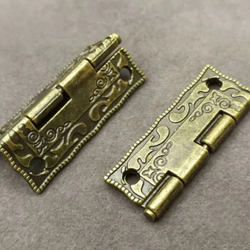 

European Antique Hinges Cabinet Door Drawer Decoration Antique Metal Hinges Alloy Furniture Hardware Retro Wooden Box Hinges