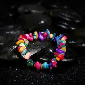 

European and American Creative Retro Style Crystal Bracelet Colorful Stone LKNTRSH002-D