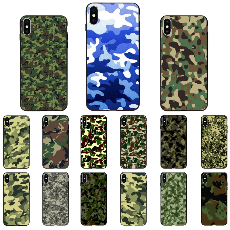 

Camouflage Camo military Army Phone Case for iphone 13 12 11 Pro Max Case For iPhone XS MAX X XR SE2 8 7 Plus