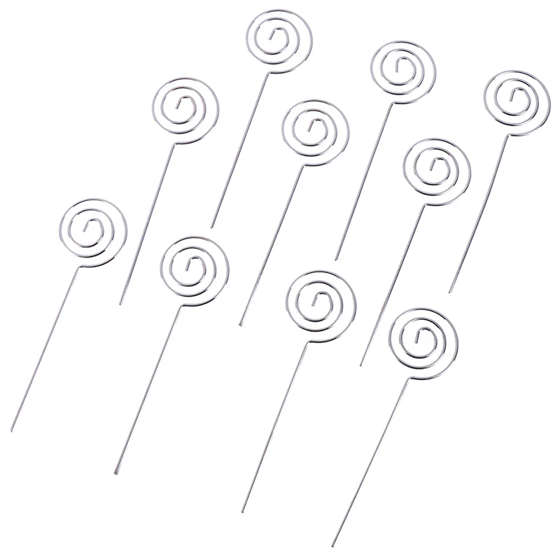 10pcs Metal Wired Business Card Holder Memo Photo Picture Paper Note Clip Bracket Diy Craft Home Office Supplies | Дом и сад