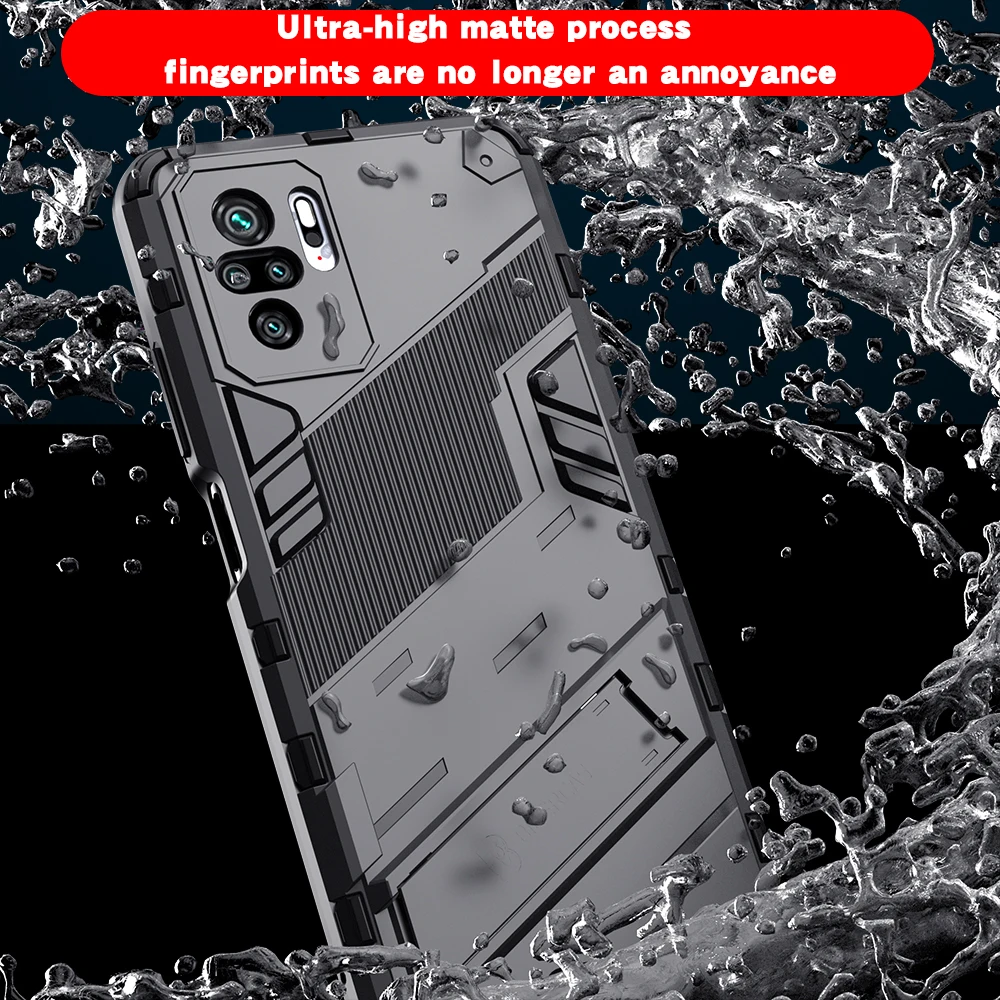 keysion shockproof phone case for redmi note 10 pro 5g 10s 9s 9 pro 9t 9a stand phone back cover for xiaomi poco f3 f2 m3 x3 nfc free global shipping