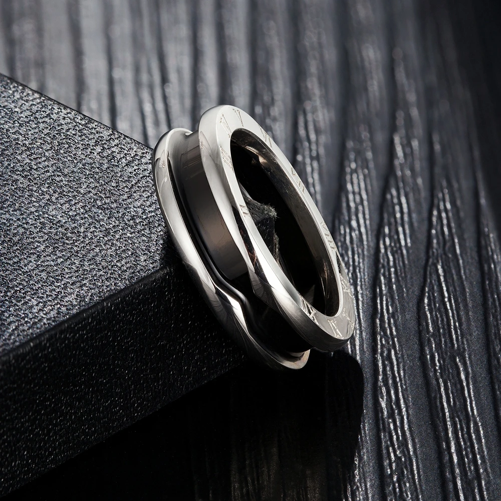 Кольцо XQNI из нержавеющей стали для мужчин и женщин классический дизайн с