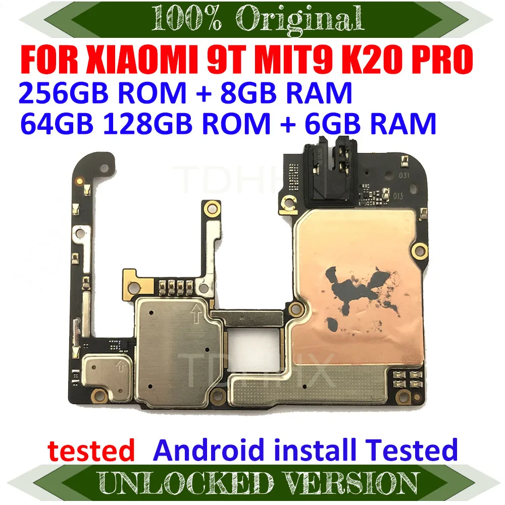 Разблокированная материнская плата TDHHX с микросхемами гибкий кабель для Xiaomi 9t Mi9t
