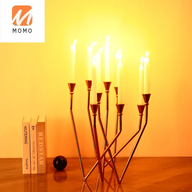 

Our Factory Direct Selling Modern Creativity Messy Beauty Metal Candlestick