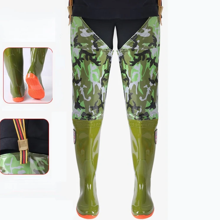 

Waterproof Fishing Boots Soft Sole Rain Boots Rubber Wellies Rainboots Galoshes Men Knee Boots