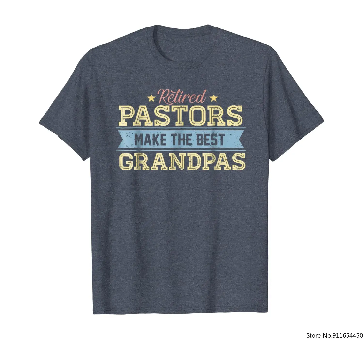 Пенсионский пастор футболка дедушка подарок на пенсию проповедник|Мужские