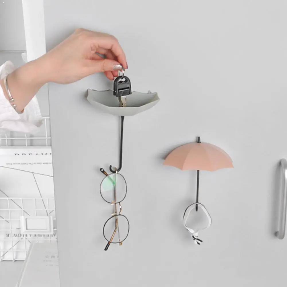 

Plastic Umbrella Shaped Creative Hanger Rack Gadgets Hooks Kitchen Storage Accessories Wall E8Y2