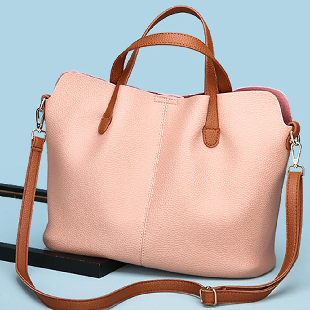 Женская сумка модная кожаная однотонная сумка через плечо на молнии на плечо Bolsa Feminina сумки Прямая Bolso Mujer# YL5