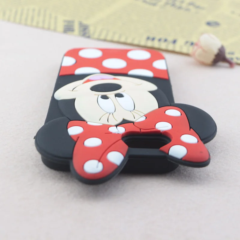 Милый 3D мультяшный чехол с Минни для iPhone 4 4S 5S 5C SE 6 6S 7 8 Plus X XS Max XR бант мягкий чехол для iPod Touch 5 touch 6