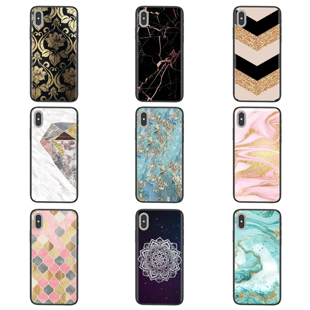 Супердешевый черный чехол трендовый 3D синий золотой мраморный розовый для Samsung