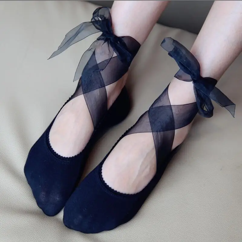 Кружевные носки для девочек с поясом Harajuku милые винтажные Ретро Низкие женские