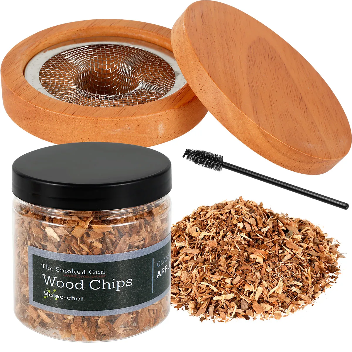 

Cocktail Smoker Smoked Cocktail Kit with Wood Chips Smoke Infuse Cocktails Wine Whiskey Cheese Meat Coffee Salt Father Gift