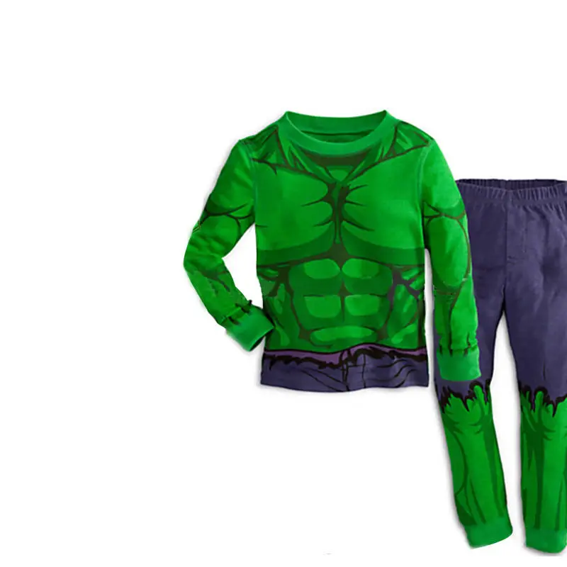 

Little Boys 2PCS Pajama Set, Cartoon Cute Patterns Long Sleeve Round Neck Loose Top, Long Elastic Band Pants Sleepwear Set