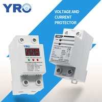 1 pcs 40a 63a 230v din rail automatic recovery reconnect over voltage and under voltage protective device protection relay