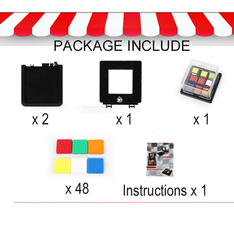 Новая настольная игра 3D головоломка куб wtih доска 48 шт. красочные блоки Дети