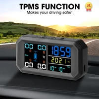 tpms solar power intelligent wireless 4 tire smart car pressure monitor system accessories programming tool android headrest