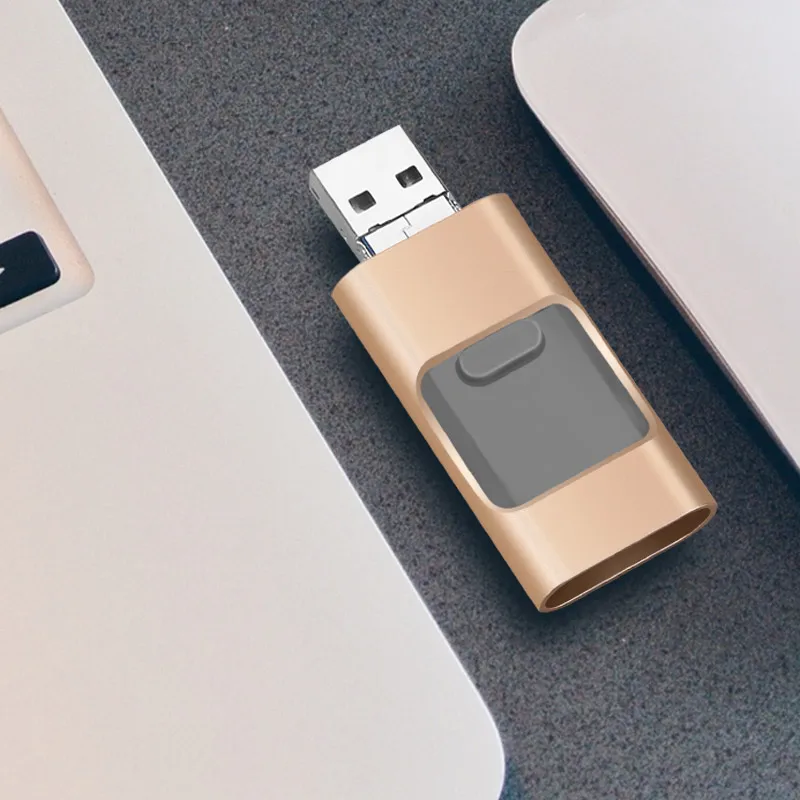 Флэш-накопитель USB для iPhone X / 8/7/7 Plus / 6 / 6s / 5 / SE / ipad OTG Pen Drive HD Picture Stick 16 ГБ 32 ГБ 64 ГБ 128 ГБ Плюс DIY ЛОГОТИП и DJ Music Pendrive USB 3.0 и Dropshipping