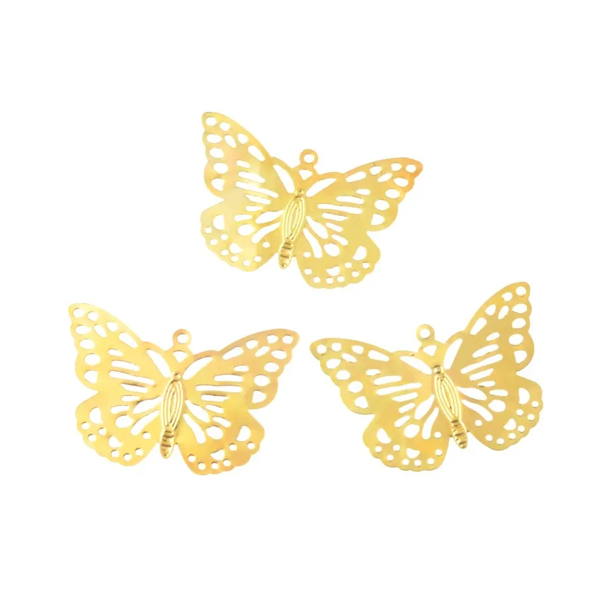 

Free Shipping 15Pcs DIY jewelry accessories Butterfly Connectors 35x51mm Metal Leaf Ancient Headwear Hairpin Handmade Material