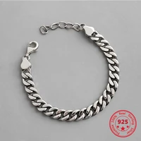 fashion personality geometric bracelet for women korean version s925 sterling silver geometric bracelet female silver jewelry
