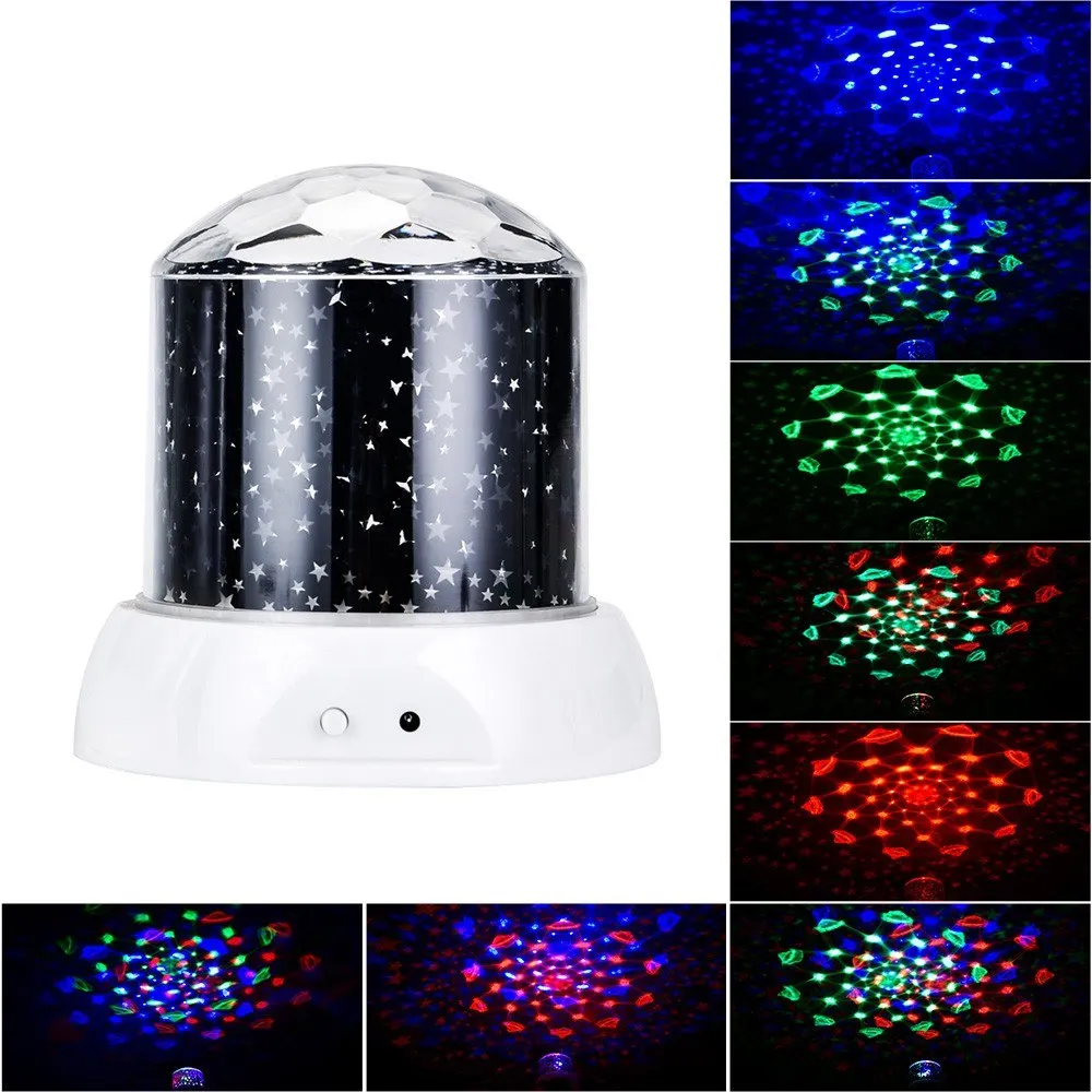 NEWKBO вращающийся светодиодный проектор Starlight лампа красочное небо Звезда