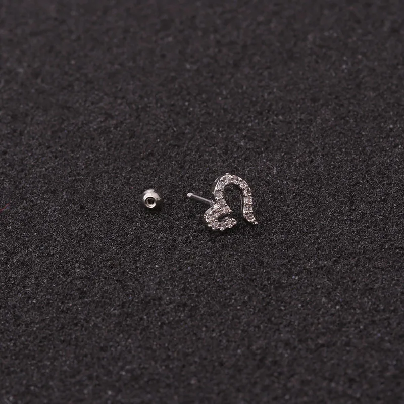 Feelgood 10pcs/lot 20g Stainless Steel Screw Back Stud Cz Ear Cartilage Earring Tragus Helix Conch Rook Piercing Jewelry | Украшения и