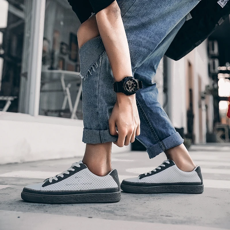 Мужская повседневная обувь модные кожаные туфли для вождения роскошные