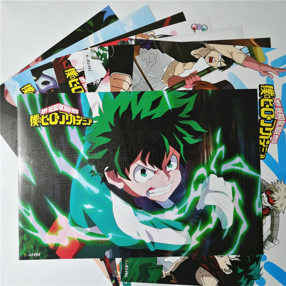 8 *(42x29 см) постеры из аниме Моя геройская Академия настенные наклейки DEKU BAKUGO