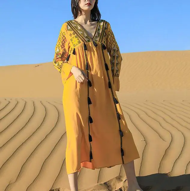 Платье для беременных женщин весеннее осеннее платье Пляжная Юбка свободное