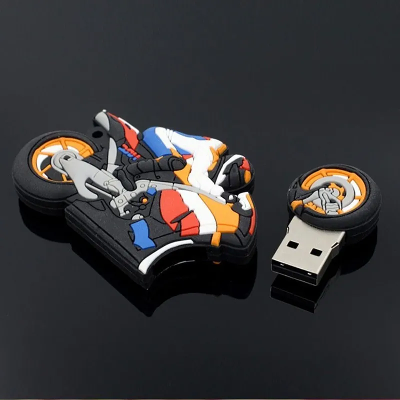 Usb флеш накопитель мотоцикл флэш 2 0 классный мультяшный 4 ГБ 8 16 32 64 Гб карта памяти